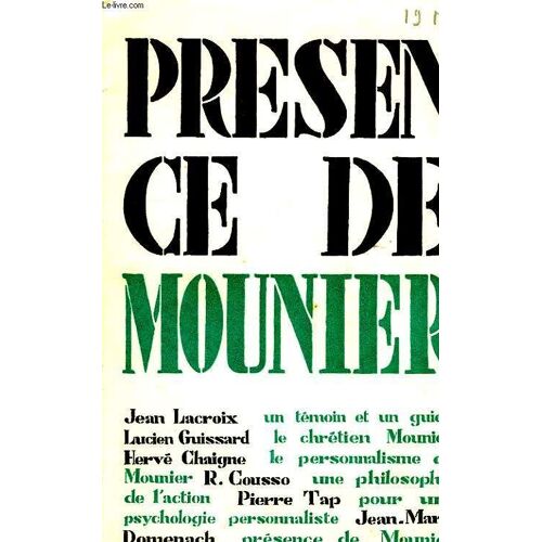 Presence De Mounier