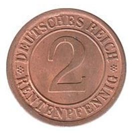 Pièce 2 Pfennig Allemagne - 1924 A