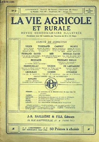 La Vie Agricole Et Rurale N°3