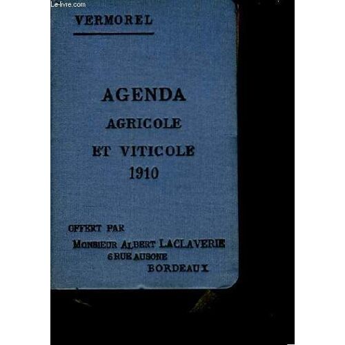 Agenda Agricole & Viticole 1910