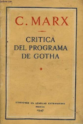 Critica Del Programa De Gotha