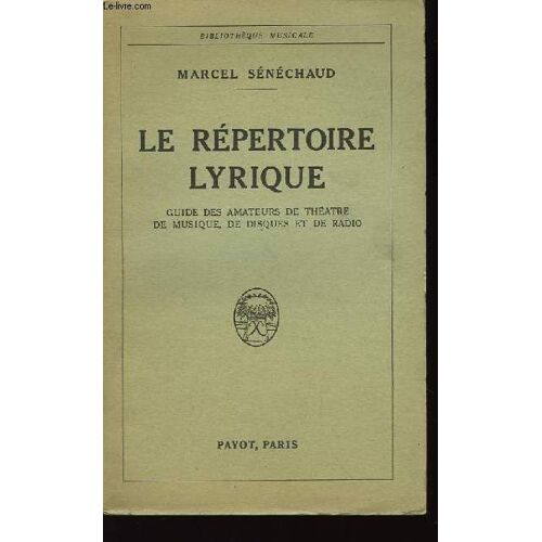 Le Répertoire Lyrique