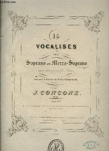 15 Vocalises Pour Soprano Ou Mezzo-Soprano