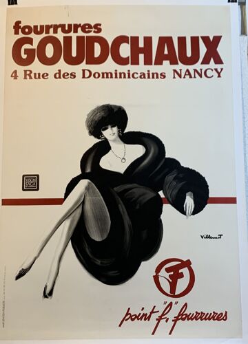 Affiche Fourrures Goudchaux Nancy
