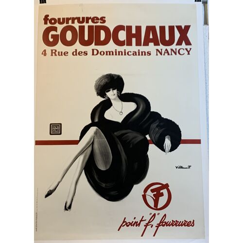 Affiche Fourrures Goudchaux Nancy