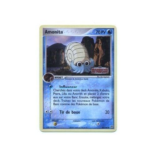 Pokemon Francaise Gardiens Du Pouvoir Holo Inv N° 56/108 Amonita
