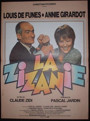 La Zizanie * Claude Zidi - Film Comique 1978 - Affiche De Cinema Originale 40x60 Cm Louis De Funes * Movie Poster - Louis De Funes ; Annie Girardot ; Julien Guiomar