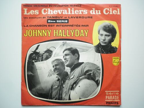 Johnny Hallyday 45tours Sp Vinyle Les Chevaliers Du Ciel Pochette Rouge