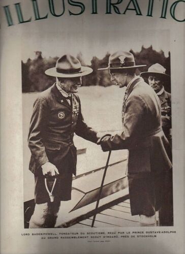 Lord Baden-Powell, Fondateur Du Scoutisme Recu Par Le Prince Gustave Adolphe.