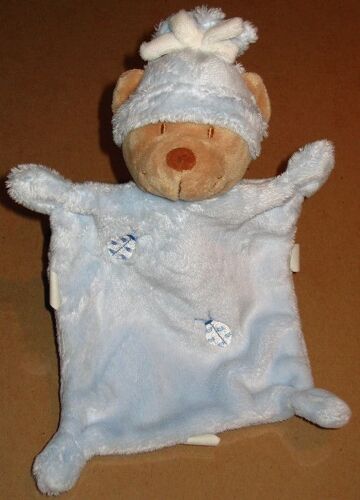 Ours Plat Nicotoy Baby Club Kiabi H Et M & Doudou Bleu Jouet Peluche Bear Chapeau Bonnet