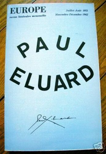 Europe, Spécial Paul Eluard