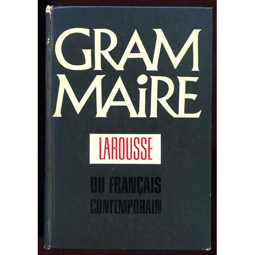 Grammaire Du Français Contemporain