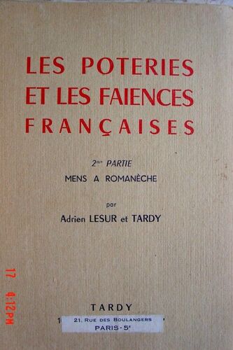 Les Poteries Et Les Faiences Francaises