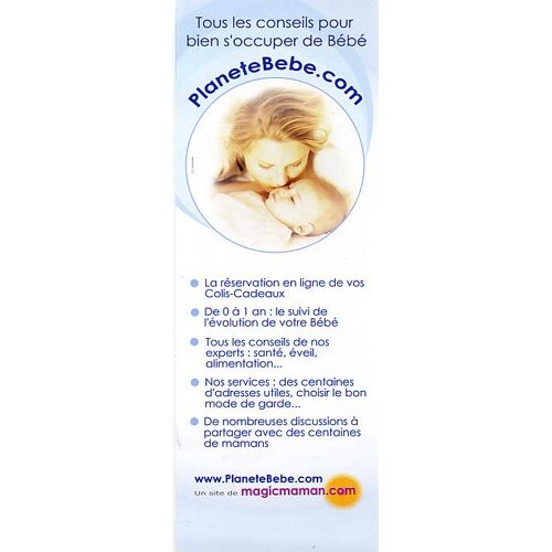 Marque Page Planetebebe.Com - 6x18 Cm - Imprimé Recto-Vero