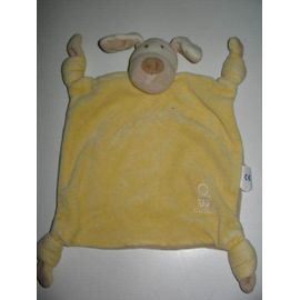 Obaibi Okaidi Chien Plat Jaune Doudou Carré