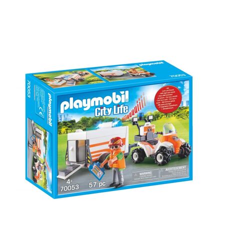 Playmobil 70053 - Quad et remorque de secours