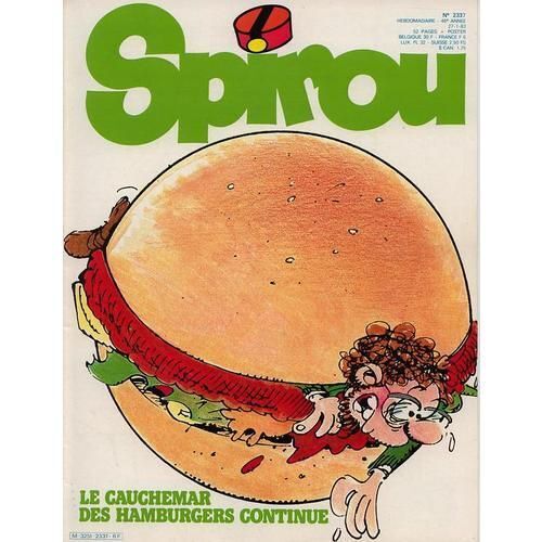 Spirou  N° 2337 : Le Cauchemar Des Hamburgers Par Jannin / Jannin / Maryland / L Homme Aux Phylacteres (Poster) / Agent 212