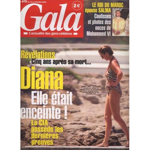 Gala / 18-07-2002  N° 475 : Cameron Diaz (2p) - Isabelle Adjani (1p) - Lady Diana (5p) - Françoise Sagan (4p)