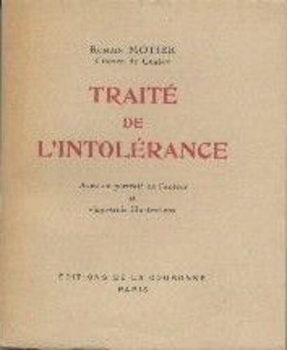 Traité De L'intolérance