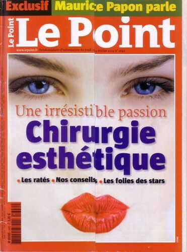 Le Point N° 1640, Une Irresistible Passion, Chirurgie Esthetique