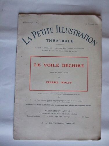 La Petite Illustration - Théâtre  N° 7 : Le Voile Déchiré