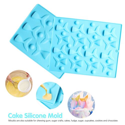 Xm Moules À Gâteaux Bricolage En Queue De Poisson En Silicone Outils De Décoration Pour Gâteaux Fondant Chocolat Bonbons Pâtisserie Biscuits Outils De Cuisson 9/16