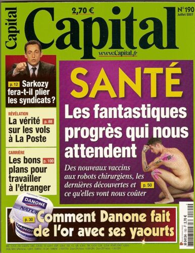 Capital  N° 190 : Santé Le Progrès - Danone- Les Vols À La Poste
