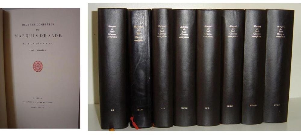 Sade Oeuvres Completes Cercle Du Livre Precieux pas cher