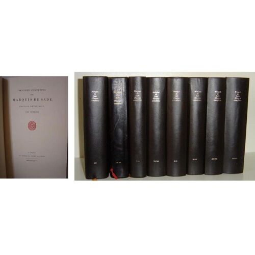 Oeuvres Completes Du Marquis De Sade En 16 Tomes Relies En 8 Volumes. Edition Definitive Etablie Sur Les Originaux Imprimes Ou Manuscrits. Edition Critique Etablie Par Gilbert Lely