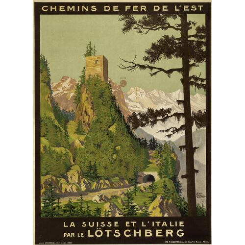 Affiche La Suisse Et L'italie Par Le Lötschberg