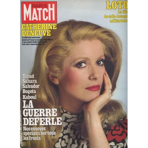 Paris Match / 11-04-1980  N° 1611 : Catherine Deneuve (4p) - Johnny Hallyday (2p) - Enrico Macias (2p)