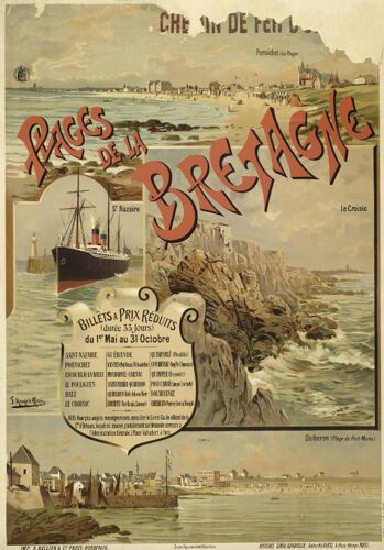 Affiche Plage De La Bretagne