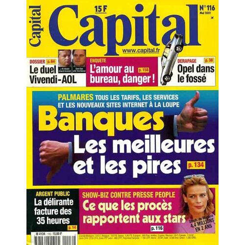 Capital N° 116 : Banques: Les Meilleures Et Les Pires