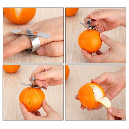 Xm Éplucheur De Fruits Et Légumes En Acier Inoxydable Gadgets De Cuisine Orange Citron Agrumes Parer Fruits Et Légumes