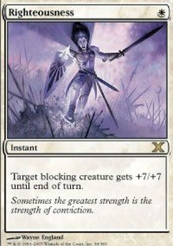 Righteousness Magic The Gathering  Rare Vo 10th Edition