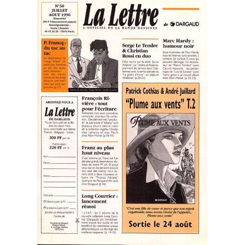 La Lettre Dargaud - L'officiel De La Bande Dessinée  N° 30