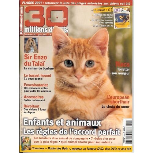 30 Millions D'amis N° 242 : Enfants Et Animaux - Les Règles De L'accord Parfait