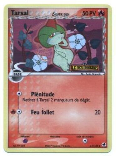 Pokemon Francaise Ex Ile Des Dragons Holo Inv N° 61/101 Tarsal