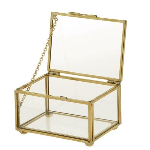 Boîte à bijoux de Style verre géométrique conteneur de Table pour afficher les bijoux souvenirs décoration de la maison conteneur de plantes eweljewelry Stora