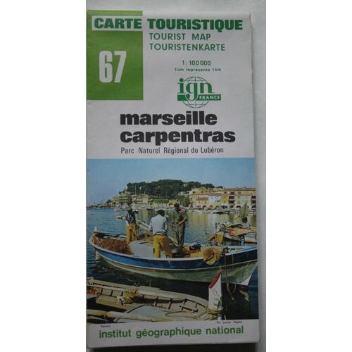 Carte Touristique I G N  N° 67 : Marseille Carpentras