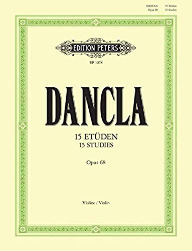 Edition Peters Dancla - 15 Studies Op.68 - 2 Violins Classical Sheets Violin