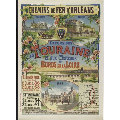 Affiche Touraine Bord De La Loire