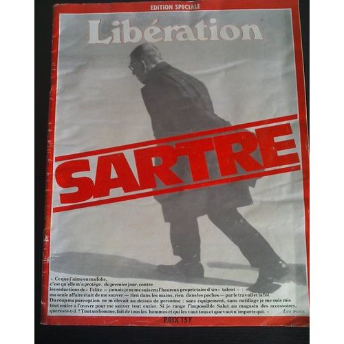 Libération Edition Spéciale Hors-Série N° 1932 : Sartre