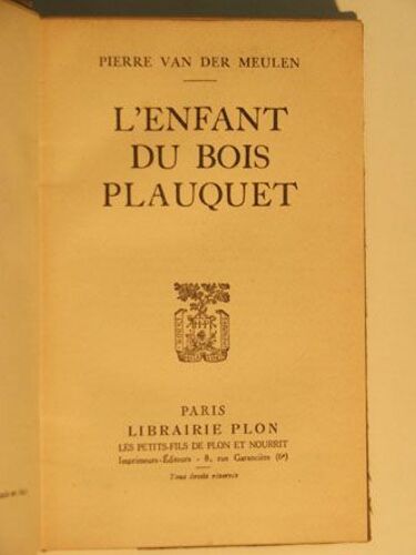 L Enfant Du Bois Plauquet