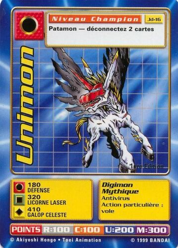 Unimon - Carte Digimon 1ère Édition