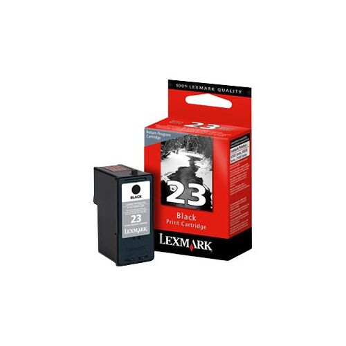 Lexmark Cartridge No. 23 - Noir - original - Emballage coque avec alarme électromagnétique - cartouche d'encre - pour Lexmark X3530, X3550, X4530, X4550, Z1410, Z1420