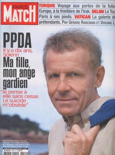 Paris Match / 21-10-2004  N° 2892 : Kevin Costner (6p) - Alain Delon (4p) - Tony Parker (4p) - Arturo Brachetti (3p)