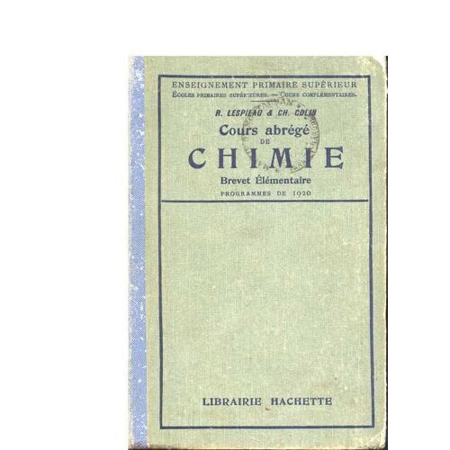 Cours Abrégé De Chimie