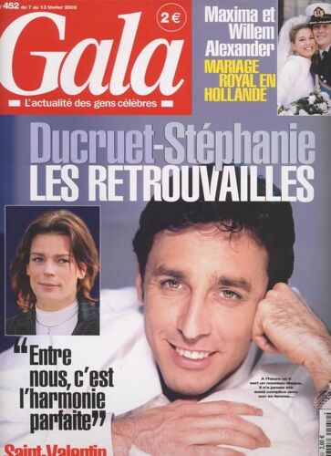 Gala / 07-02-2002  N° 452 : George Clooney (3p) - Laetitia Casta (5p) - Mariah Carey (1p) - Michael Douglas (3p)