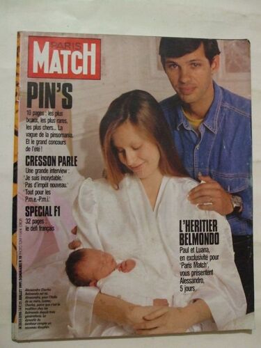 Paris Match  N° 2198 : Paul Belmondo Luana. Spécial F1